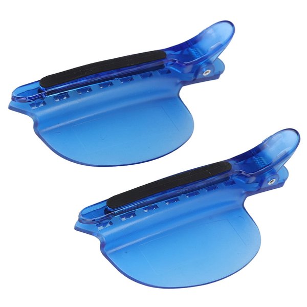 ZJchao Sectioning Clip, 2PCS Heat Insulation Hair Clip Set, High Temperature Resistant, Easy Speed Separator Clip for Wig Extension Hair Highlighting, Blue, Unisex