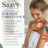 Saavy Naturals Heart Shaped Soap Set, Scented Organic Natural Soap Bar, Body Wash and Natural Vegan Soap Bar Gift Set, Nourishing Hand Soap Bar for Soft Skin, 1.2 Oz, 10 Pack Made in the USA