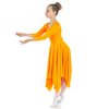 Danzcue Girls Celebration of Spirit Long Sleeve Dance Dress (L-XL, Orange)