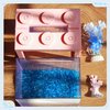 Tsxurepaw Small Betta Fish Tank, Stackable Mini Fish Tank Aquarium Tank Kit, 3/5 Gallon Rectangular Fish Bowl with Aquarium Gravel Decoration, Cube Tank for Sea Monkeys (Pink)