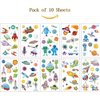 SIX VANKA (Pack of 10 Sheets) UFO ET Spacecraft Waterproof Temporary Tattoo Stickers for Kids Boys and Girls, Party Favors Decorations
