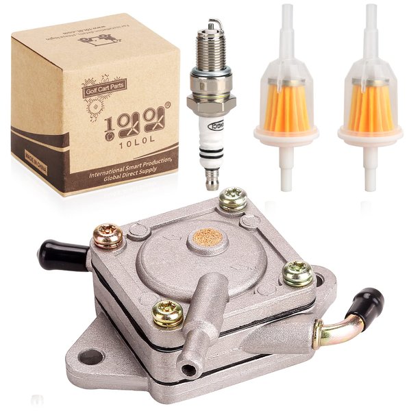 10L0L Golf Cart Fuel Pump Impulse Kit for Club Car DS Precedent 1984-up Gas with 290FE 350FE Kawasaki Engine, Replace OEM 1014523 1014524 S 5136 FP002