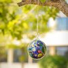 QFkris 4" Hand-Blown Glass Friendship Balls for Hanging Gardens Window Outdoor Gazing Ball Witch Balls Glass Ornament