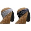 SAE99 Headband, Sweatband, Head Wrap, Knot Twist Headband, Soft Stretchy Headband, Turban Headband, Sport Yoga headband Fits All (Mandala Gray & Black (2Pcs/Set))