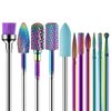 Thlevel 11Pcs Nail Drill Bits Set, 3/32 Inch Tungsten Carbide Nail Drill Bits for Acrylic Nails Poly Gel Cuticle Remove, Salon Home Nail Care Supplies