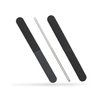 Professional Quality Nail File, Black 4 Way, White Center (100-180/240-600) 12 Pack
