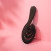 Ninabella Organic Detangling Hair Brush for Women, Men & Children - Does not Pull on Hair - Hair Straightening Brushes for Straight, Curly & Wet Hair - Unique Wave Hairbrush Chocolate Brown
