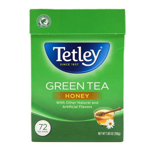 Tetley Green Tea, Honey, 72 Tea Bags | Refreshing, Light Flavor, Natural Ingredients | Ethical Sourcing