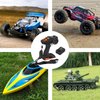 Hobby Fans RC Radio System 4CH 2.4G RC Transmitter with Receiver and Lanyard Anti-Jamming Remote Controller for RC Car Crawler Boat