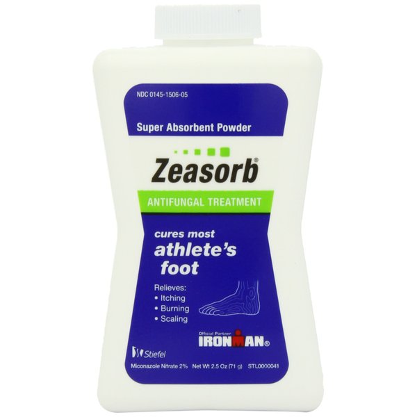 Zeasorb Super Absorbant Antifungal Powder, Foot Care, 2.5-Ounce Bottles (Pack of 2) [Package may vary]