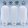 woneu TSA Approved 2oz Travel Bottles - 3pcs Mini Shampoo Containers for Toiletries, Leak-Proof cosmetic containers with Travel Toiletry Bag
