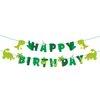 GLASNES Dinosaur Birthday Banner, Dinosaur Theme Birthday Party Decorations for Kids' Birthday Party, Baby shower