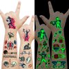 EMOME 10 Sheets Football Party Favors Decorations Supplies Glow Tattoos, Football Gifts for Games Party Decor Bags, Luminous Football Stickers Tattoos for Kids Boys
