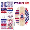JERCLITY 112 Pieces 8 Sheets 4th of July Nail Wraps for Short Nails Independence Day Nail Polish Strips Patriotic American Flag Nail Strips Self-Adhesive Nail Stickers with Nail File for Memorial Day