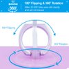 Jsoerpay Cell Phone Ring Holder, Transparent Ring Holder 360°Rotation Finger Ring Stand, Clear Cell Phone Kickstand Compatible with Most of Phones, Tablet and Case, (2Silver+1Black+1Rose Gold)