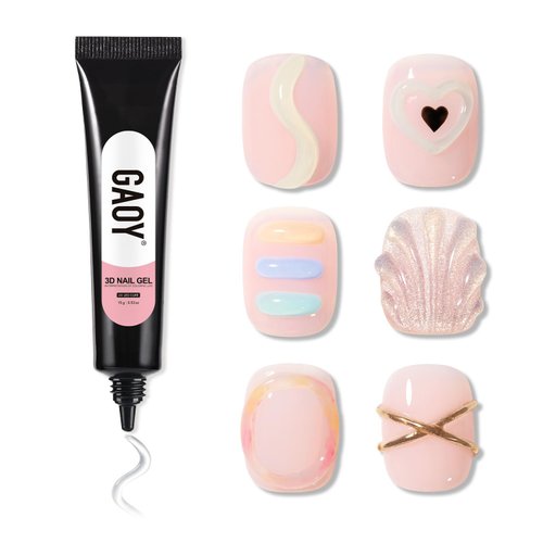 GAOY 3D Nail Gel, 15g Clear Sculpting Gel for Carving, Molding and Painting Nail Art Designs, Nail Glue for Rhinestone Gems Decoration