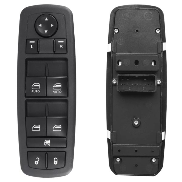 68139805AB Front Driver Side Master Power Window Switch Replacement for 2011-2020 Chrysler 300, 2015-2017 Chrysler 200, 2011-2019 Dodge Charger, 2016-2022 Ram 1500 2500 3500 4500 5500, OE 68139805AA