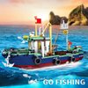 MEOA Fishing Boat Building Blocks Toys 582pcs Marine Theme City Ship Model Building Kits Fishing Ships Building Set for Boys Ideal Gifts for Kids and Adults
