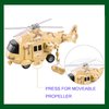 OCCAFY Military Helicopter Toy with Lights and Sound Sirens,Friction Powered Boys Army Toys,Rescue Vehicles Toys for Kids Aged 3 and Up,Best Toddler Kids Boys Gifts
