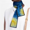 Dobovova Women's Van Gogh Classic Oil Painting Imitation Silk Flat Angle Hair Scarf Silky Soft Headband
