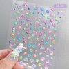 Colorful Jelly Shell Nail Stickers Summer Dreamy Ocean Starfish Conch Back Adhesive Nail Decals Colorful Shell Jelly Laser Gorgeous 5D Relief Nail Art Stickers Manicure Art for Women Girls