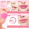Dyrfolm 28 PCS Lip Mask,Collagen Crystal Lip Masks,Lip Mask Sheet,Pink Lip Care Pads Mask for Moisturizing Nourishing,Anti Chapped,Anti-Wrinkle,Lip Masks for Dry Lips,Remove Dead Skin,Plump Your Lips