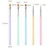 Beautifultracy 5 Pieces Nail Brushes Set Nail Design Brushes Nail Tools for Drawing Nail Polish Pens for Nail Art Design