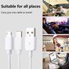 CERRXIAN 1m 2 in 1 USB 2.0 Type A to Micro USB and USB Type C Splitter Charging Cable,Multi USB Charging and Data Snyc Cable（White(c+m)