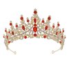 SH Wedding Tiara for Women, Rhinestone Tiaras and Crowns Bridal Tiara Headband Princess Birthday Prom Hair Accessories, Red