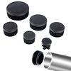 48PCS Mixed Sizes Round Plastic Plugs, Black Round Tubing Inserts, End Caps for Round Tubing Post, Biscuits and Plugs, Easy Install Plug