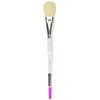 Royal Brush White 1'' Soft-Grip Blending Mop Brush, Acrylic, Oil, Watercolor, Aluminum Ferrules