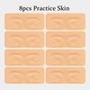 ATOMUS 8pcs Tattoo Practice Skin for Eyebrows Eyeliner 3D Permanent Makeup Silicone Fake Skin Microblading Supplies for Beginners and Experienced Artists