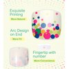 Aegenacess 28pcs Toenail Press on Summer Fake Toe Nails Press ons False Nail Tips Beach Short Pedicure Kit for Women (Multicoloured Dots)