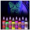 Fluorescent Tattoo Ink Set - Tattoo Inks Pigment Kit, 8 Color 1/2oz 15ml/Bottle Professional Tattoo Fluorescent Ink & Tattoo Equipment for Halloween Supplies