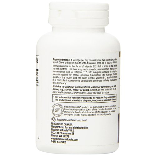 Bioclinic Naturals - B12 Methylcobalamin 1000 mcg 60 LOZ