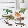Fantarea Realistic Jungle Animal Figures 7 PCS Set, Chameleon Lizard, Desktop Decor, Cake Toppers, Party Favors for Boys and Girls Ages 5-8