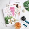 JERCLITY 16 Sheets Flower Nail Polish Strips Spring Nail Wraps with Nail File Self-Adhesive Flamingo Flower Bird Nail Stickers Full Nail Wraps for Women Kids Nail Strips Manicure Kit for DIY Nail Art