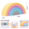 let's make Silicone Rainbow Stacking Toy Sorting and Stacking Game Rainbow Arch Shape Matching Montessori Toys (6Pcs)
