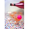 Merz67 Pong-Secco Ping-Pong Drinking Game 12 Champagne Glasses, 2 Balls and Drawstring Backpack, Pink