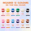 Awineye Mini Acrylic Paint Set 10 Pack,Paint for Kids,12 Colors Kids Painting Set,Acrylic Paint Strips for Kids&Adults
