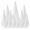 24-Pack Craft Foam Cones, Foam Tree Cones, Assorted Sizes White Polystyrene Cones Shaped Foam (4.6.8.10.12in), for Arts and Crafts, Christmas Tree, School, Wedding, Birthday, DIY Home Craft Project
