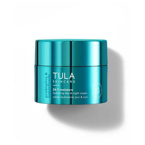 TULA Skin Care 24-7 Chrome Hydrating Day & Night Cream - Anti-Aging Moisturizer for Face, Contains Watermelon & Blueberry Extract in Chrome Packaging, 1.5 oz.