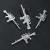 3D Metal Gun Nail Charms, Alloy Weapon Gun Charms Nail Accessories Retro Silver Gun Design Nail Art Charms for Jewelry Making DIY Nail Art Decoration Nail Supplies,10pcs/Set