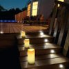 DRomance Outdoor Flameless Flickering Candles Waterproof and Heat Resistant, Warm Light Battery Operated LED Pillar Candles with Timer and Remote Set of 3(White, 3" D x 4" 5" 6" H)