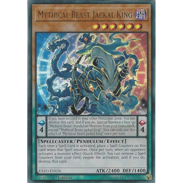 Mythical Beast Jackal King - EXFO-EN026 - Ultra Rare - Unlimited Edition - Extreme Force