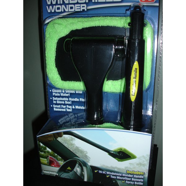 Telebrands Windshield Wonder Microfiber Long Handled Cleaning Tool