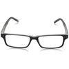 Foster Grant P300 Square Reading Glasses, Opaque Black/Crystal Clear/Transparent, 59 mm, +1.00