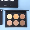 Vodisa 6 Colour Makeup Contour Palette-Creamy Concealer Kit-Professional Blemish Face Conceal Correct Contouring Highlighter Pallet-Base Foundation Beauty Cream Make Up Concealer Palette (01 Light)