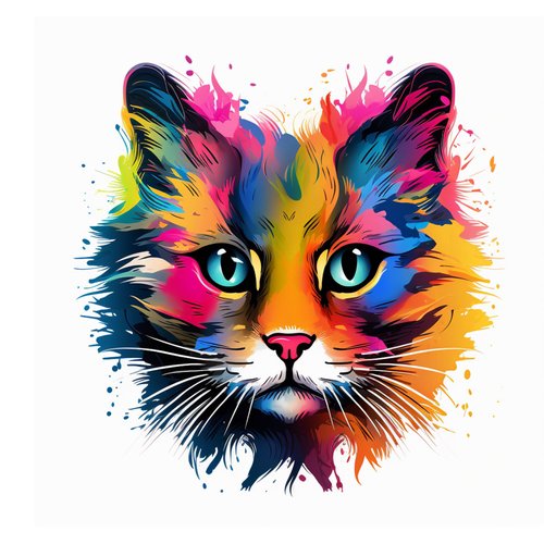 Dopetattoo Six sheets Temporary Tattoos Cats Colorful Art Fake tattoos for Men and Women Neck Arm Chest