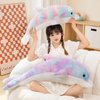 LVPU Dolphin Stuffed Animals Plush Pillow Super Soft Sea Animal Plush Toys Dolls, Stuffed Animal, Plush Toy, Gifts for Kids, Sea Critters（Pinkish Yellow-19.2 Inches
